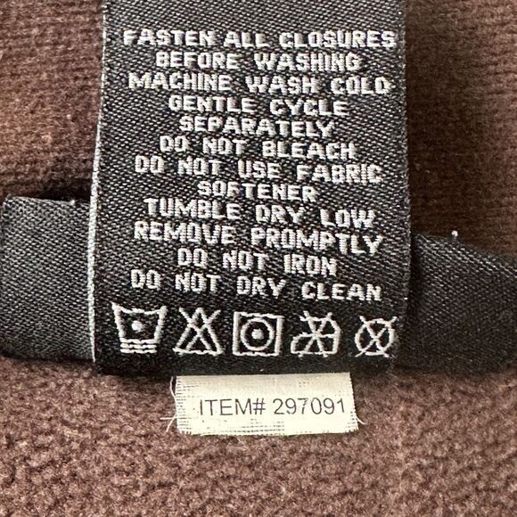 Free Country Jacket Kids Large 10/12 Softshell Zip Up Sweater Coat Brown Orange - Picture 4 of 6